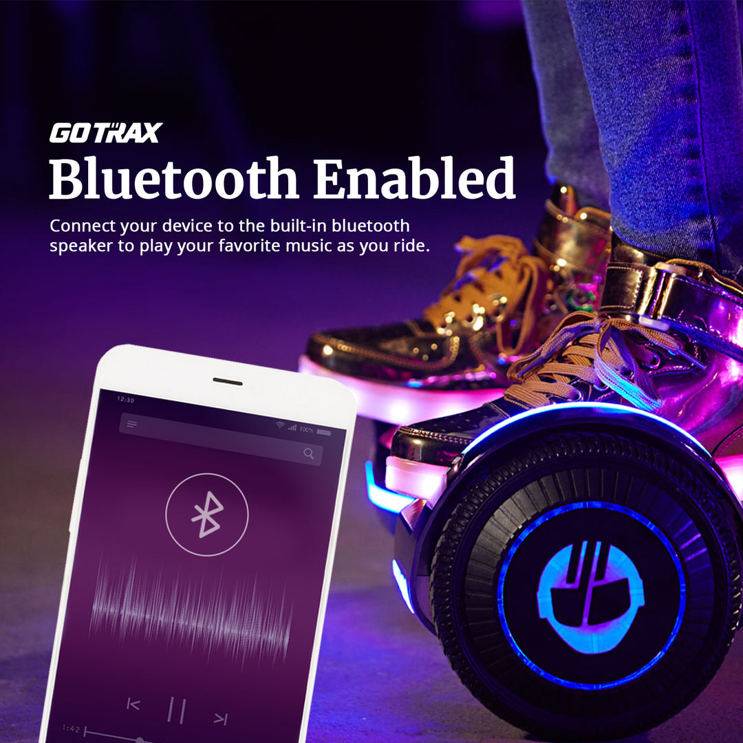 Gotrax Glide Hoverboard® Bluetooth LED 6.5" 6.2Mph丨3.1Miles Range