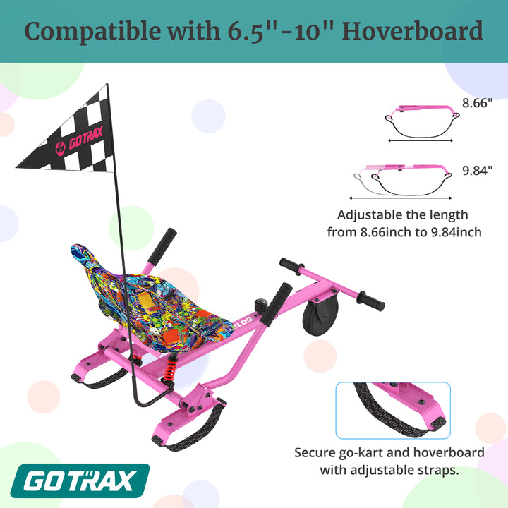 Gotrax Hoverboard® Kart Seat Attachment Accessory for 6.5" 8" 8.5" 10" Hoverboard