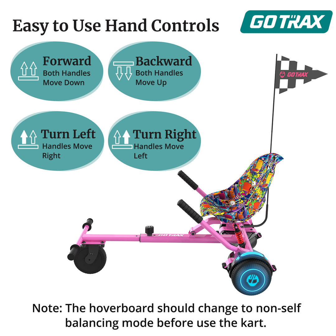Gotrax Hoverboard® Kart Seat Attachment Accessory for 6.5" 8" 8.5" 10" Hoverboard