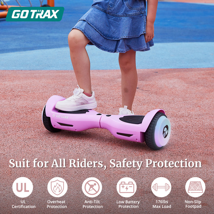 Gotrax ELF LED Hoverboard 6.3" 6.2Mph丨4Miles Range