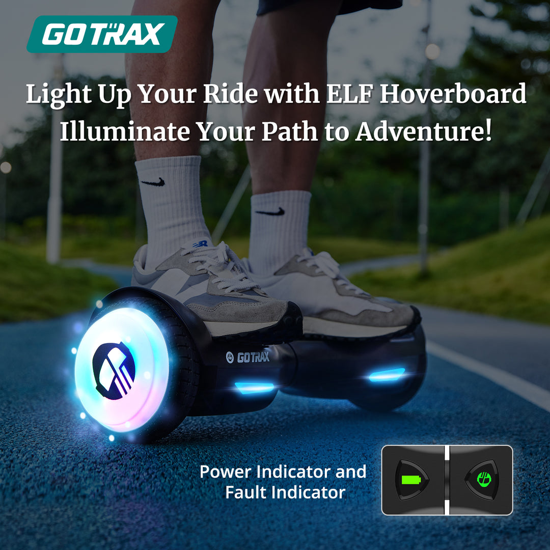 Gotrax ELF LED Hoverboard 6.3" 6.2Mph丨4Miles Range