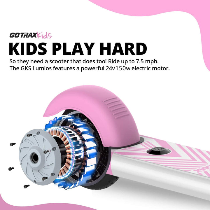 Gotrax® GKS Lumios Kids E-Scooter With 6'' LED Solid Tire 7.5Mph丨4.8Miles Range