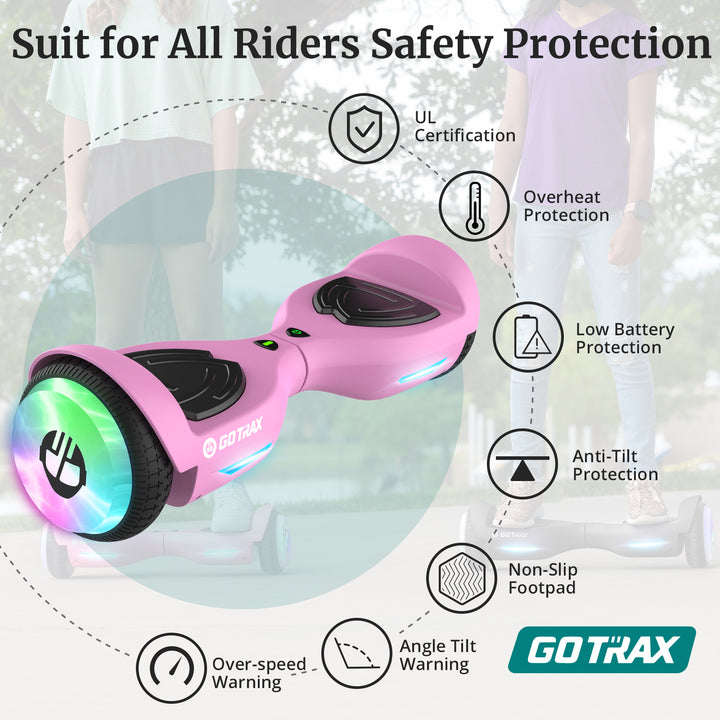Gotrax ELF Hoverboard® LED 6.3" 6.2Mph丨4Miles Range