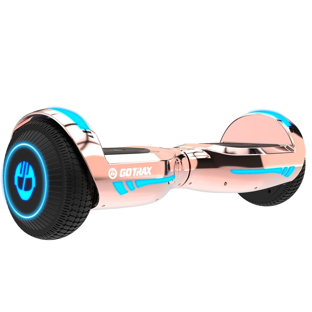 GOTRAX Rose Gold Glide Chrome Hoverboard for Kids Hero Angle