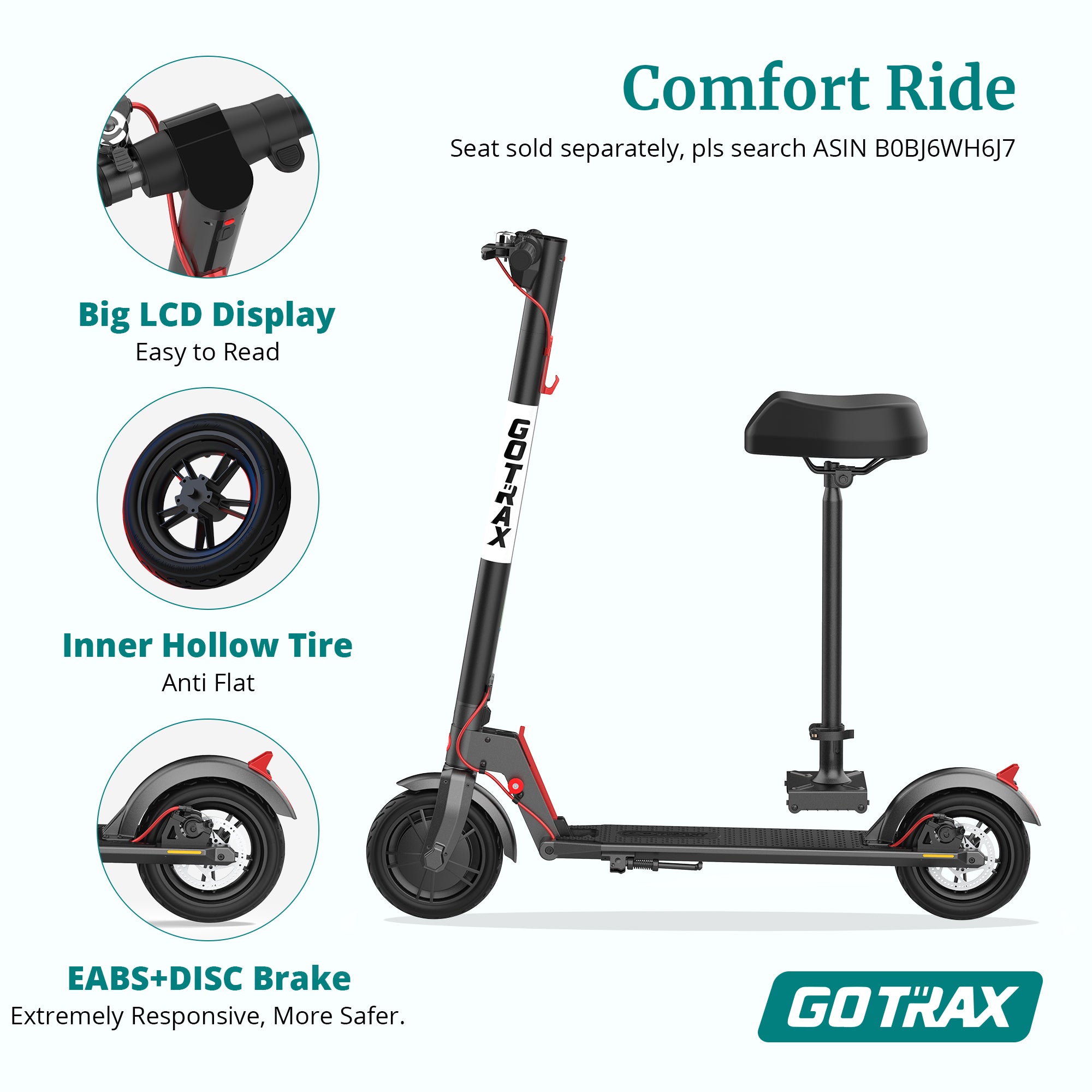 Gotrax® GXL V2 Foldable Electric Scooter 8.5'' HoneyComb Tires