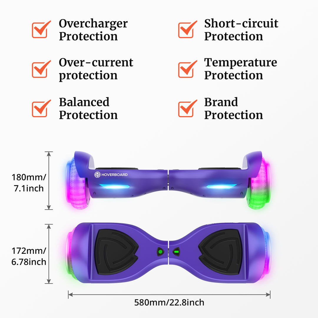 Trinity Max Bluetooth 6.3" LED Hoverboard 6.2Mph丨7.1Miles Range