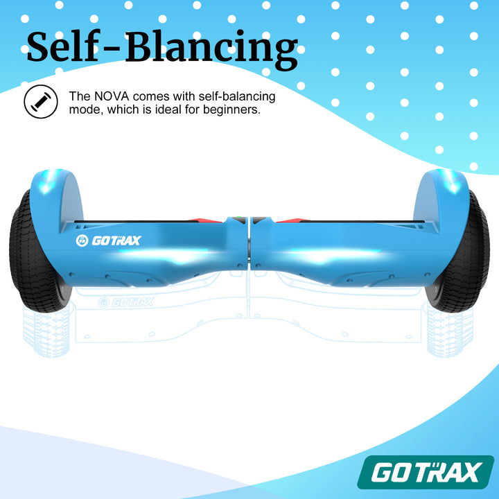 Gotrax Nova LED Hoverboard 6.5'' Wheels 6.2Mph Max Speed 3.1 Miles