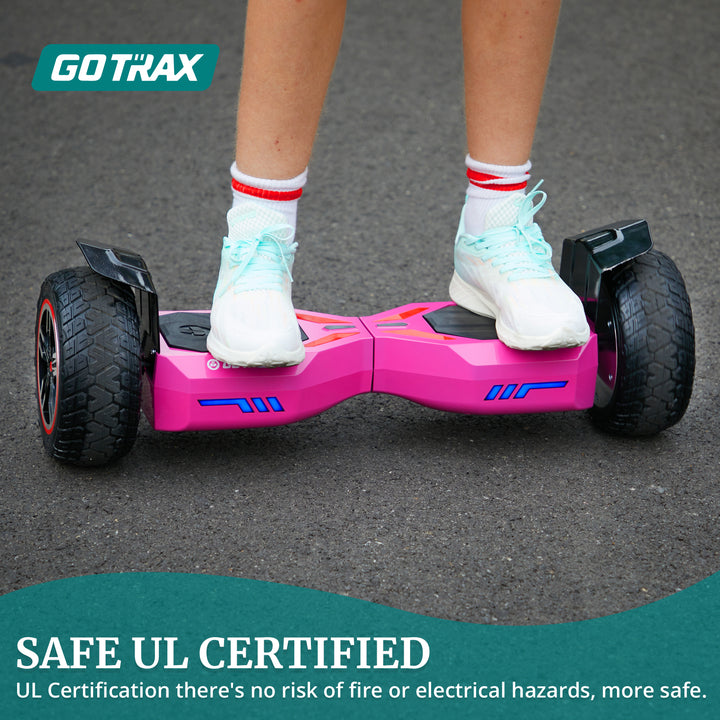 Gotrax E4 Bluetooth 8.5" Off Road Hoverboard 7.5Mph Max Speed 7 Miles