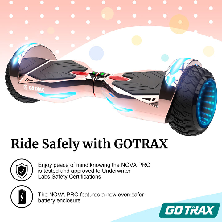 Gotrax Nova Pro Bluetooth 6.5" Off Road Hoverboard 6.2Mph 5 Miles