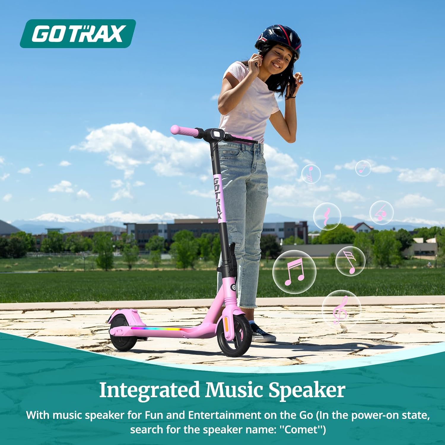 Gotrax® Comet Kids E-Scooter With 6'' Solid Tire 9.4 Mph 4Miles