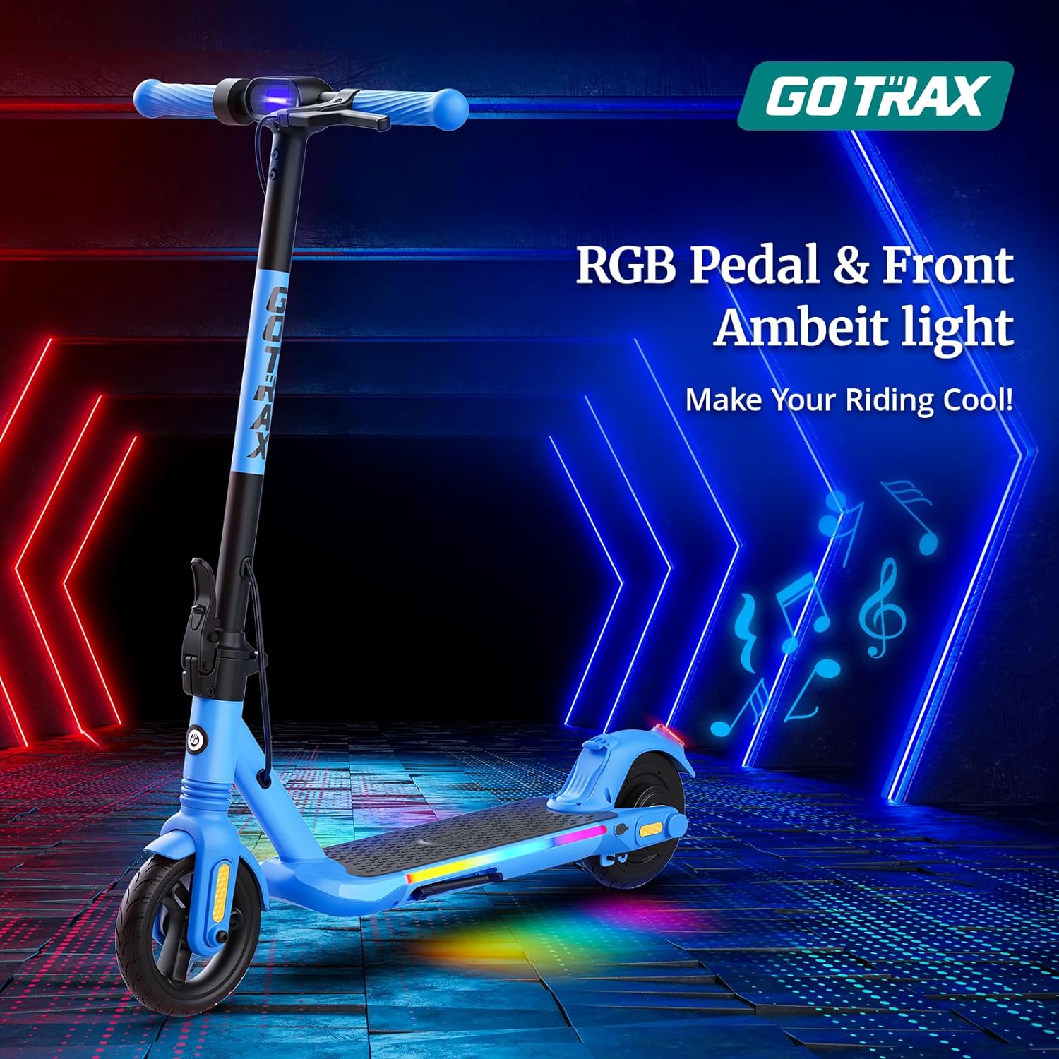 Gotrax® Comet Kids E-Scooter With 6'' Solid Tire 9.4 Mph 4Miles