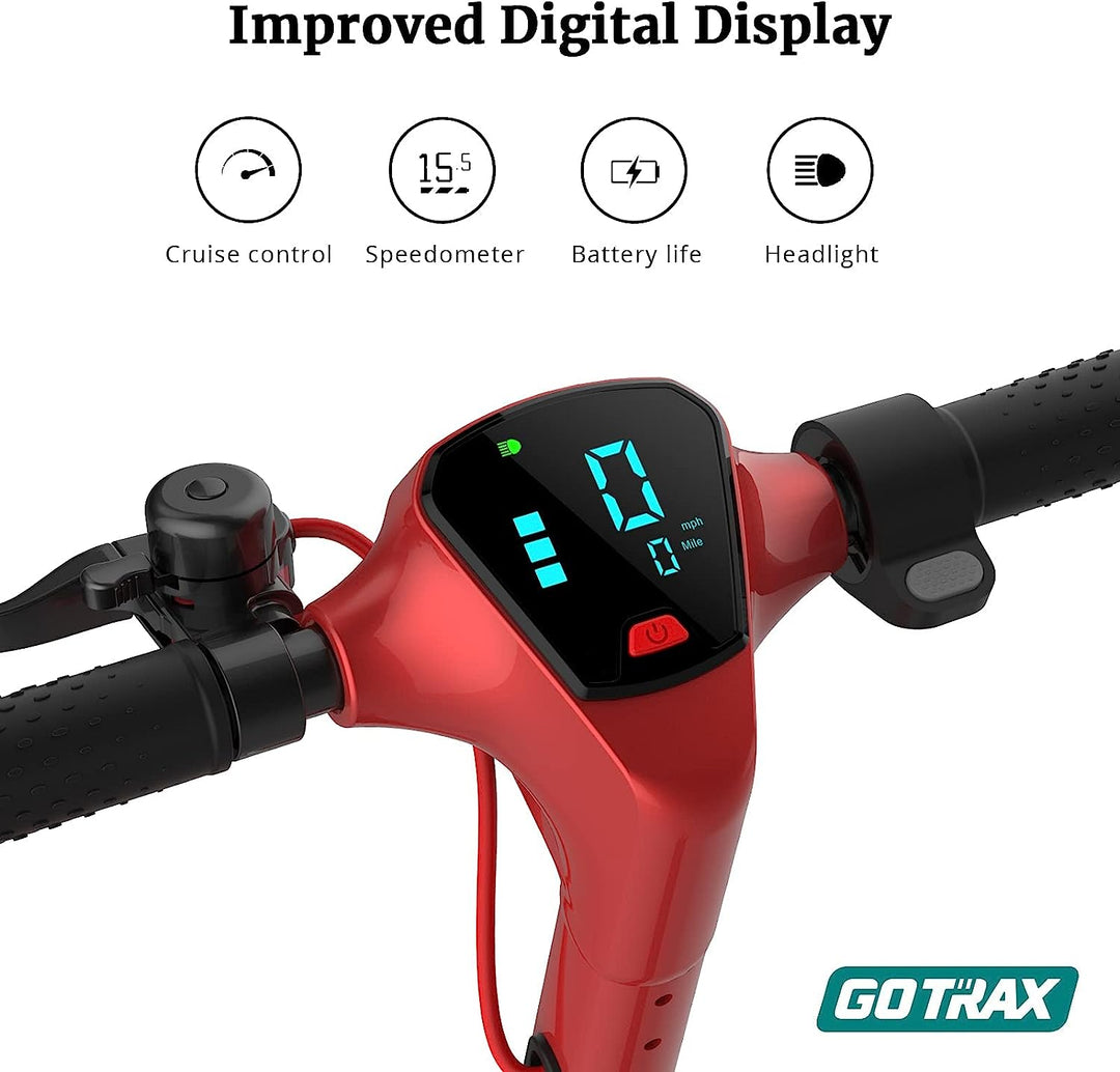 Gotrax Apex Commute Foldable 8.5'' E-Scooter 15.5Mph Max Speed 15 Miles