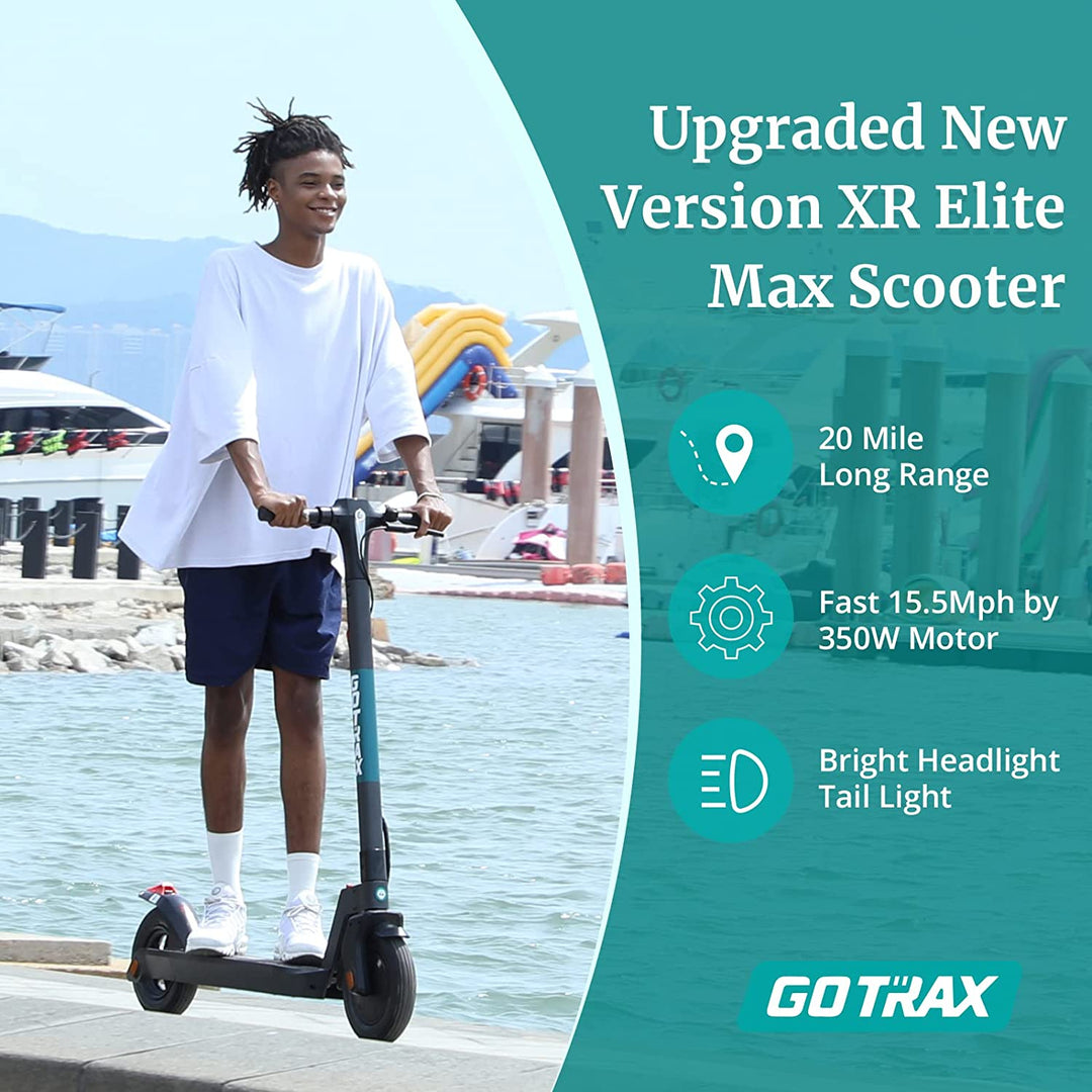 Gotrax XR Elite Max Commute Folding 10'' E-Scooter 15.5Mph丨18-20Miles Range