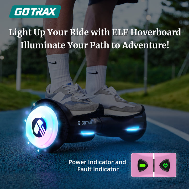 Gotrax ELF LED Hoverboard 6.3" 6.2Mph丨4Miles Range