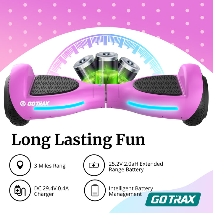 Gotrax Flash Kids Hoverboard 6.3" 4.98Mph丨2.48Miles Range