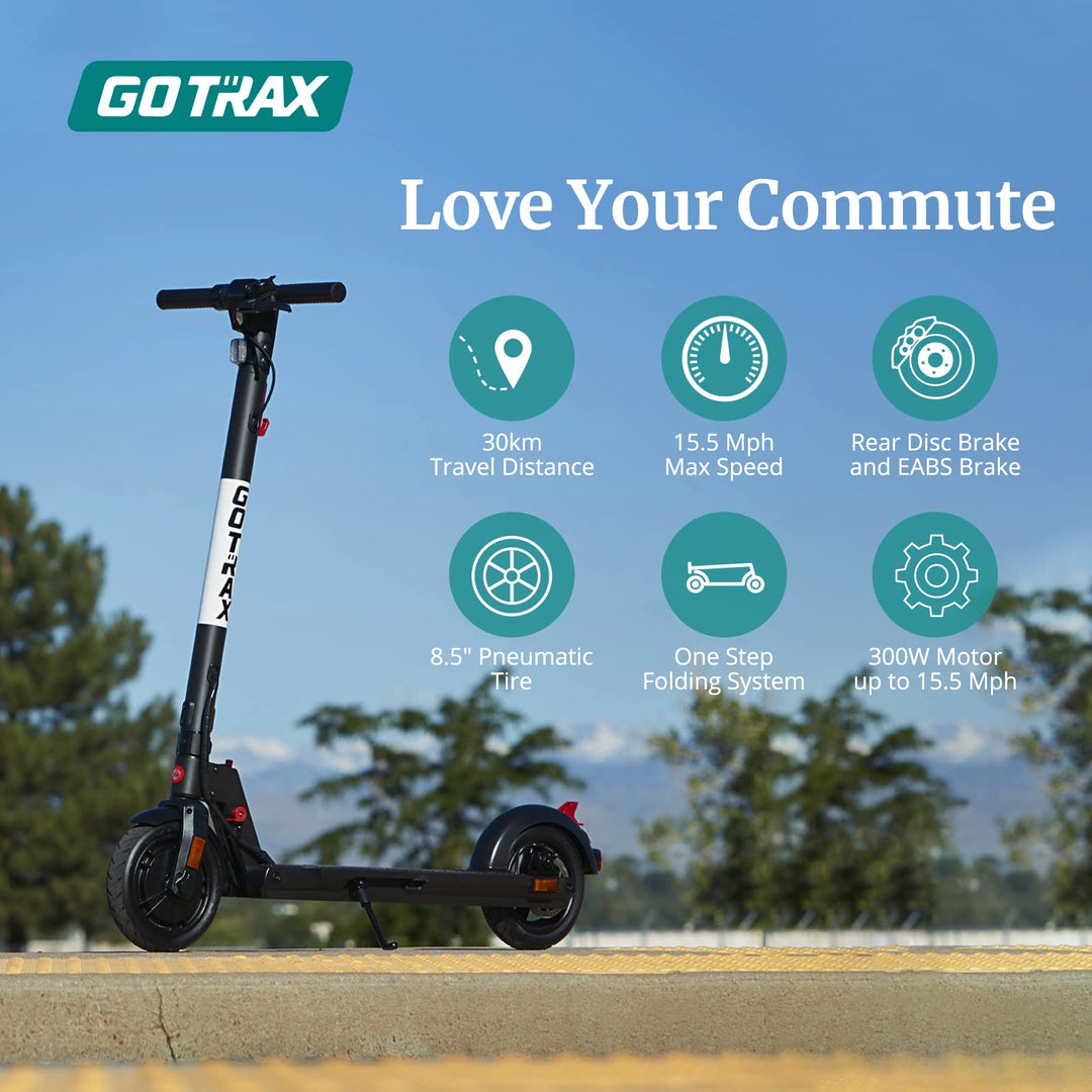 Gotrax XR Elite Commute Foldable 8.5'' E-Scooter 15.5 Mph 18 Miles