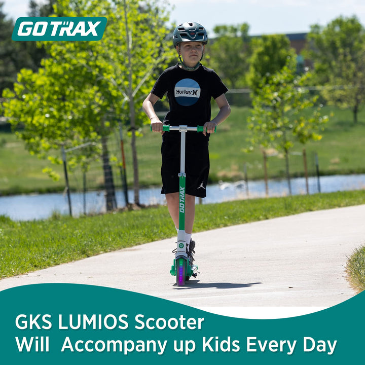 Gotrax GKS Lumios Kids E-Scooter With 6'' LED Solid Tire 7.5 Mph 4.8 Miles