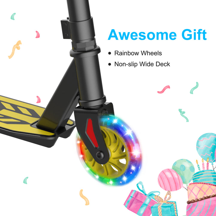 RideVolo K05 5'' Solid PU Flash Wheel Kick Scooter 3 Adjustable Heights