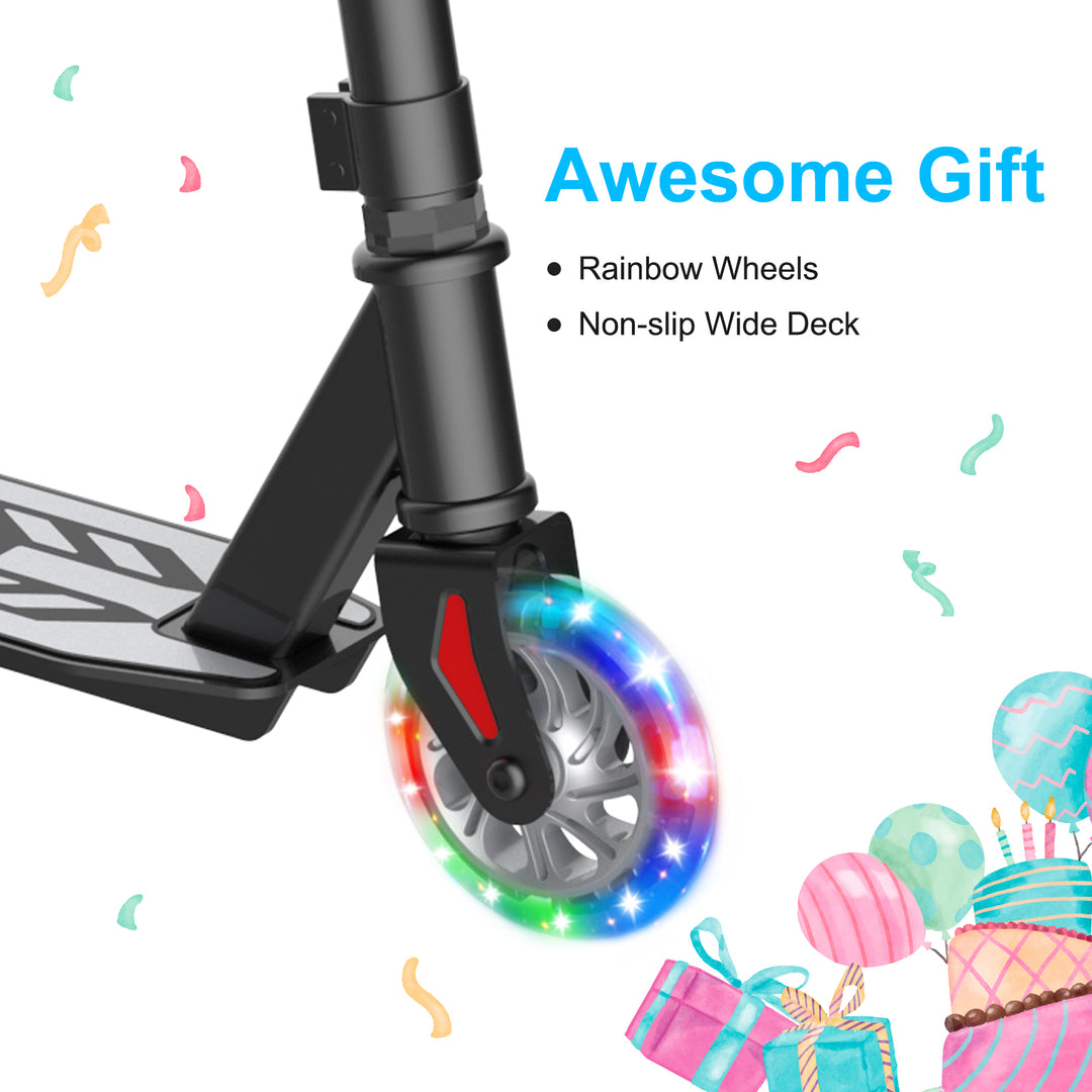 RideVolo K05 5'' Solid PU Flash Wheel Kick Scooter 3 Adjustable Heights