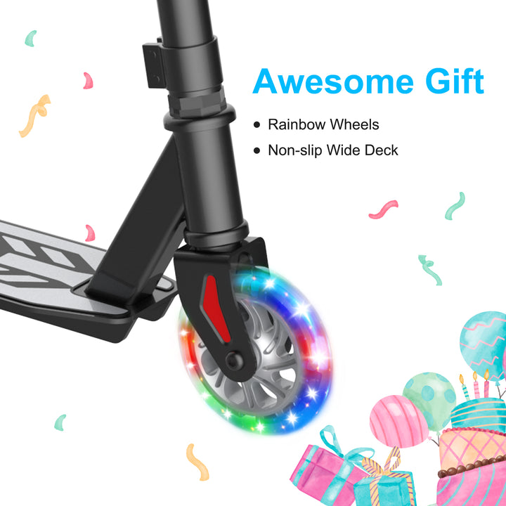 RideVolo K05 5'' Solid PU Flash Wheel Kick Scooter 3 Adjustable Heights