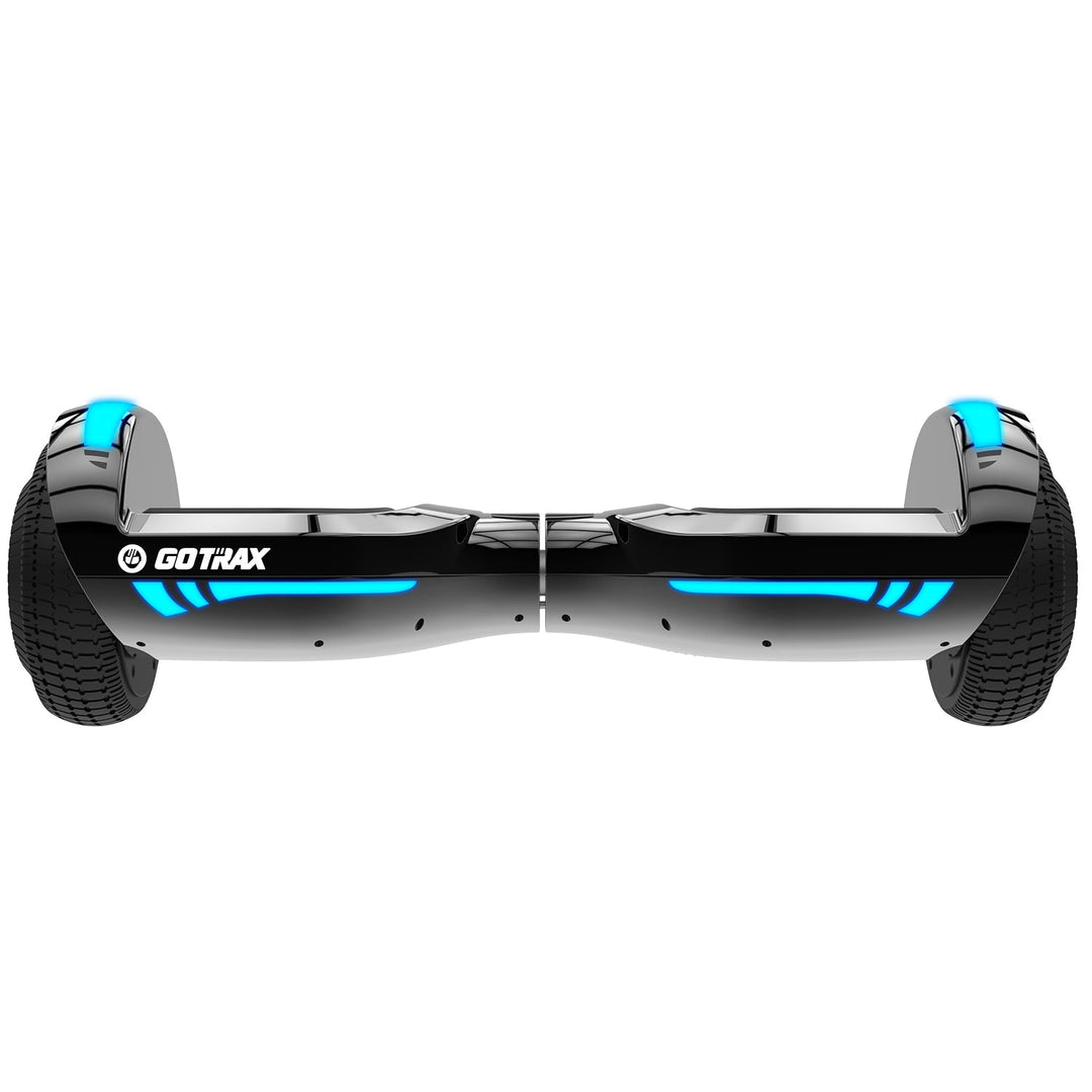 GOTRAX Silver Glide Chrome Hoverboard for Kids Front Angle